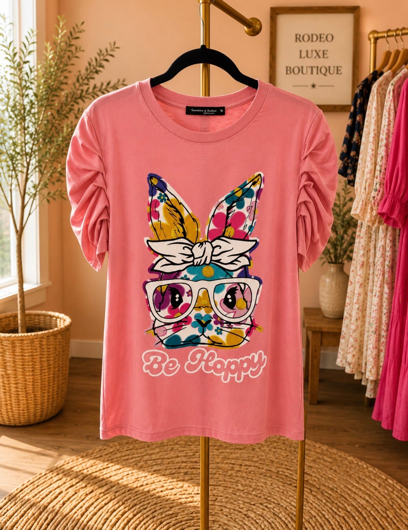 Be Hoppy Bunny Graphic Tee