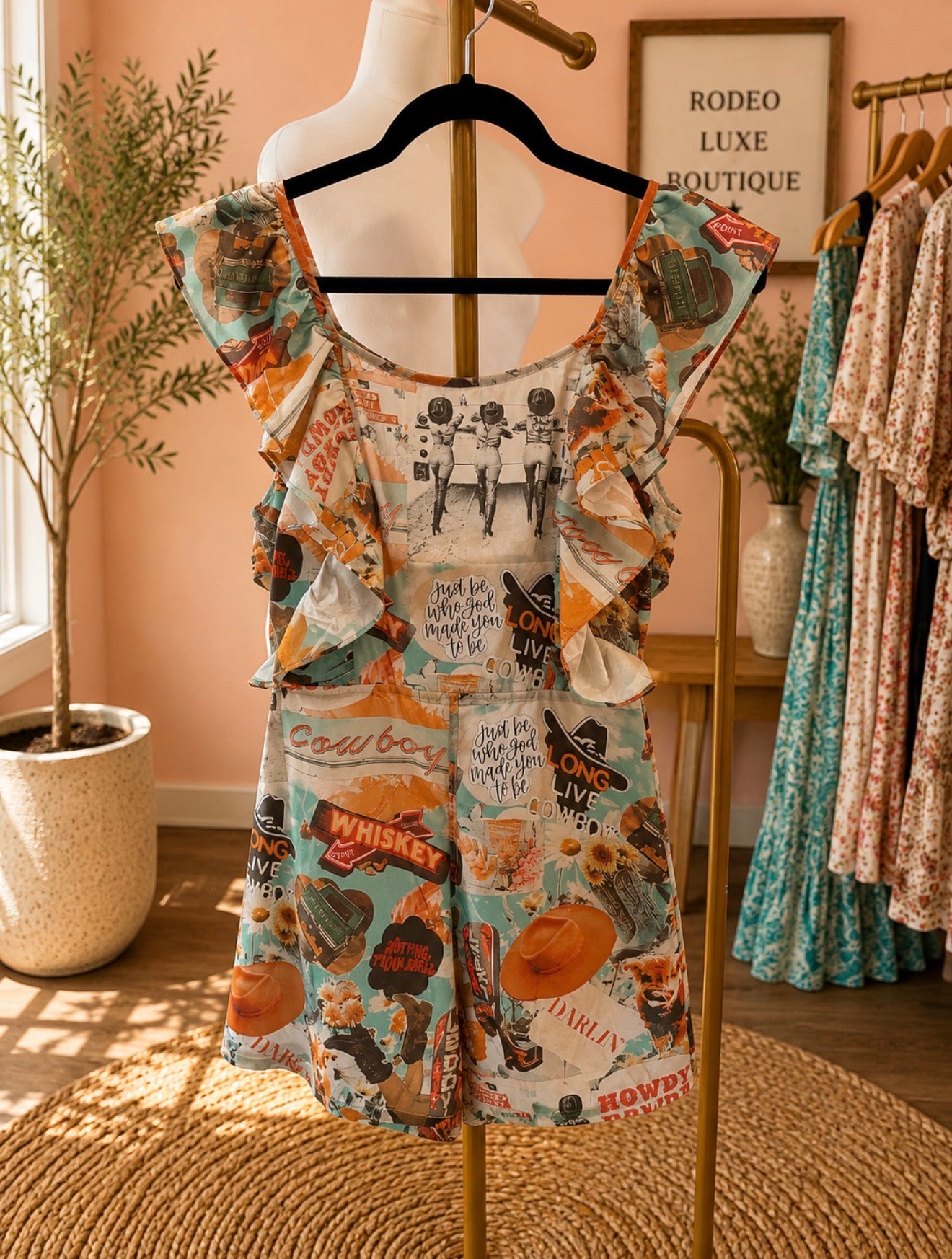 Wild West Collage Romper