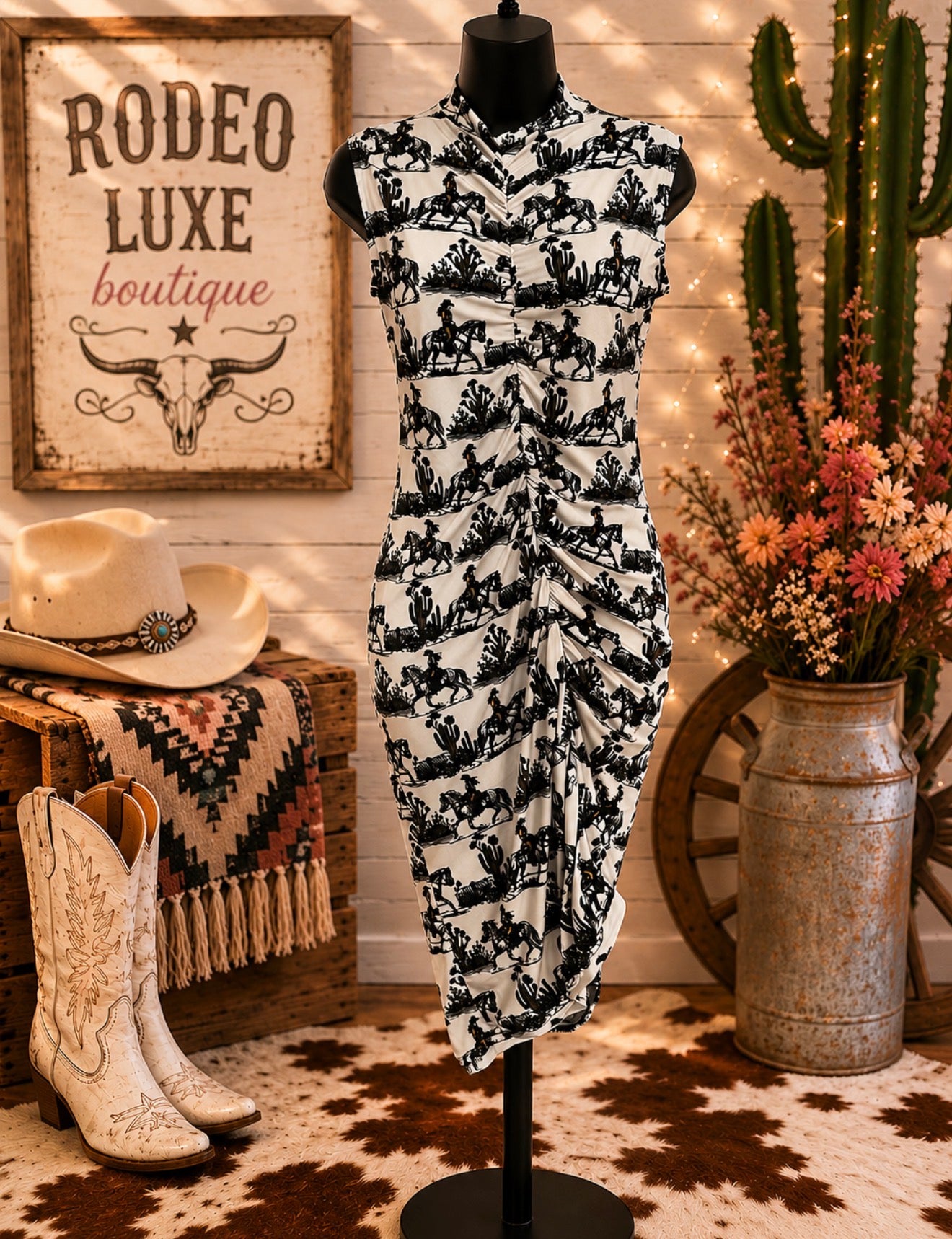 Desert Cowgirl Midi Dress