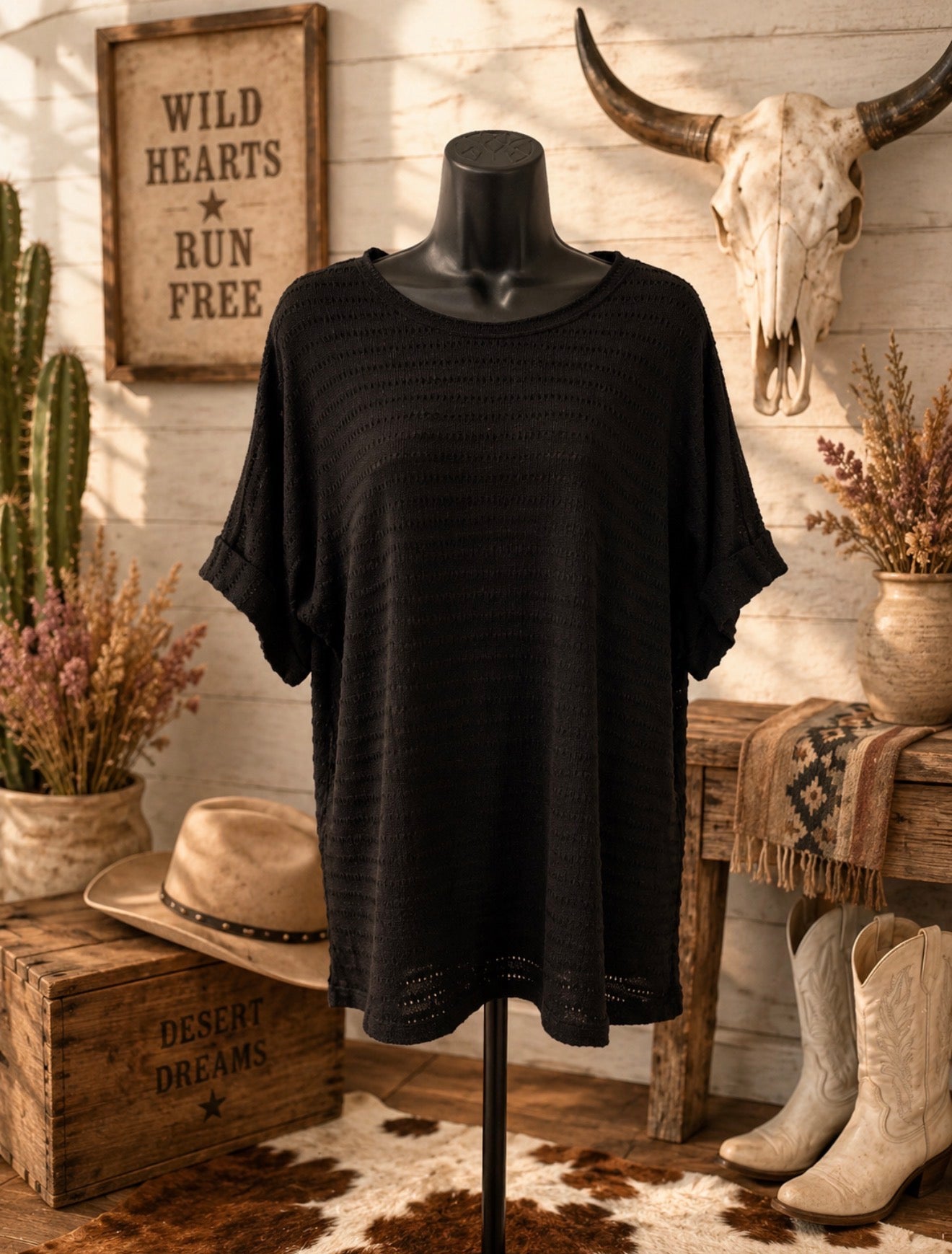 Black Canyon Knit Blouse