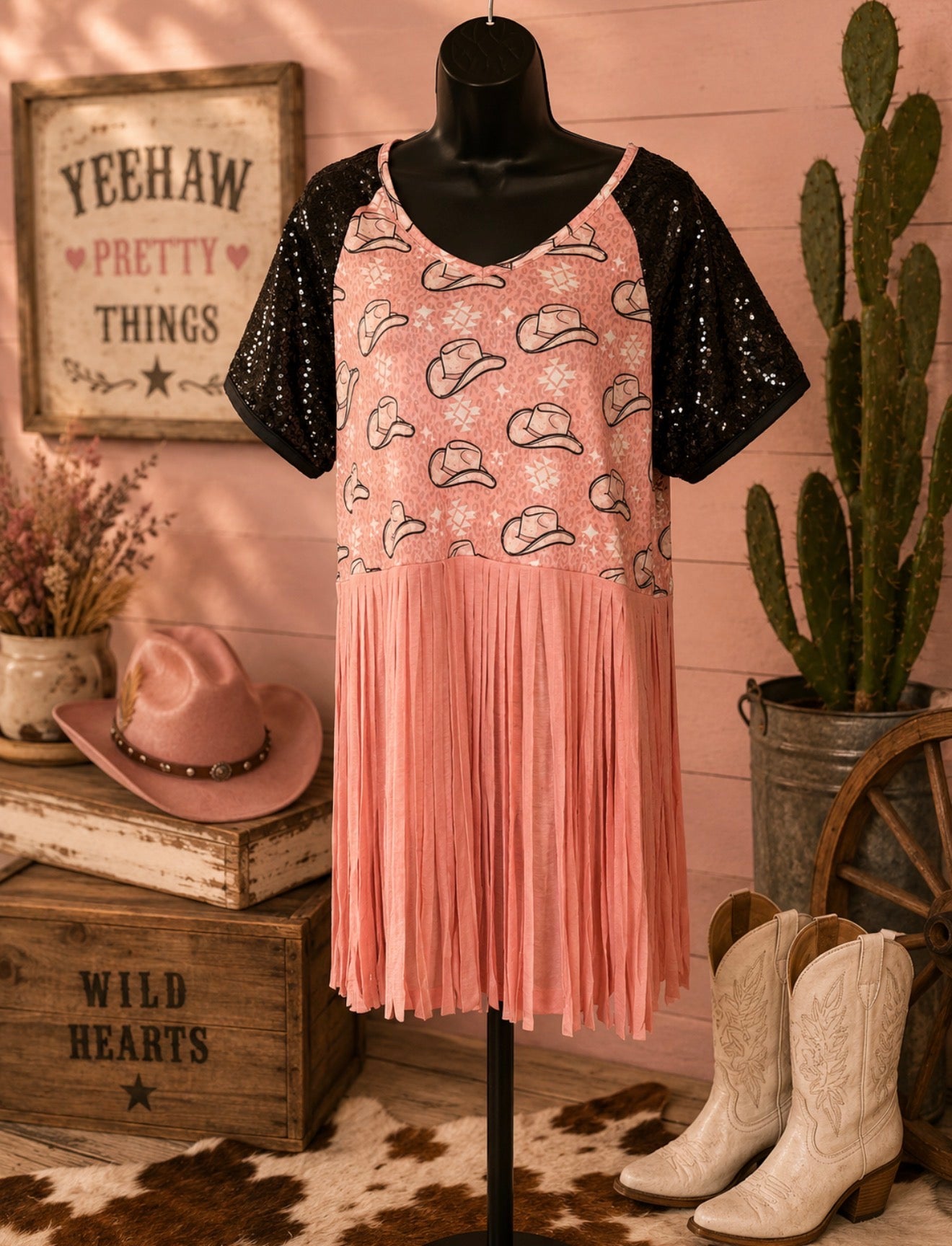 Southern Sparkle Fringe Top