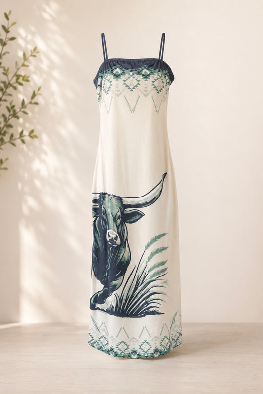 Turquoise Trails Longhorn Dress